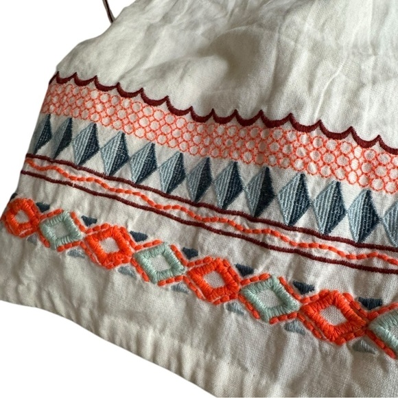 Anthropologie Islander Embroidered Straight Leg Crop Pants - Picture 9 of 12